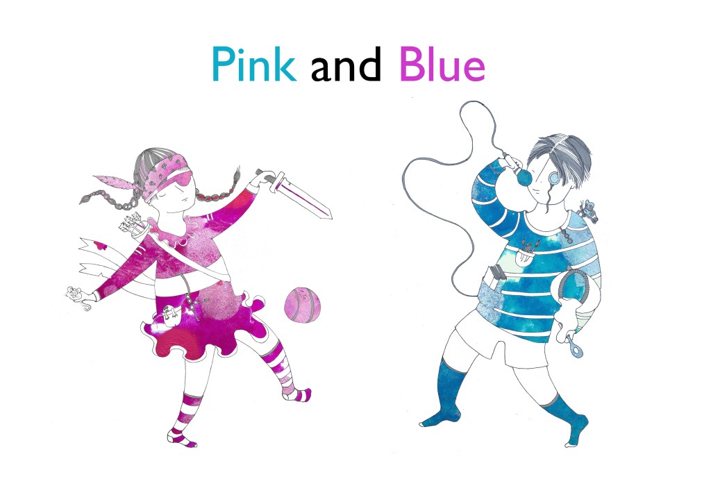 Pink and Blue